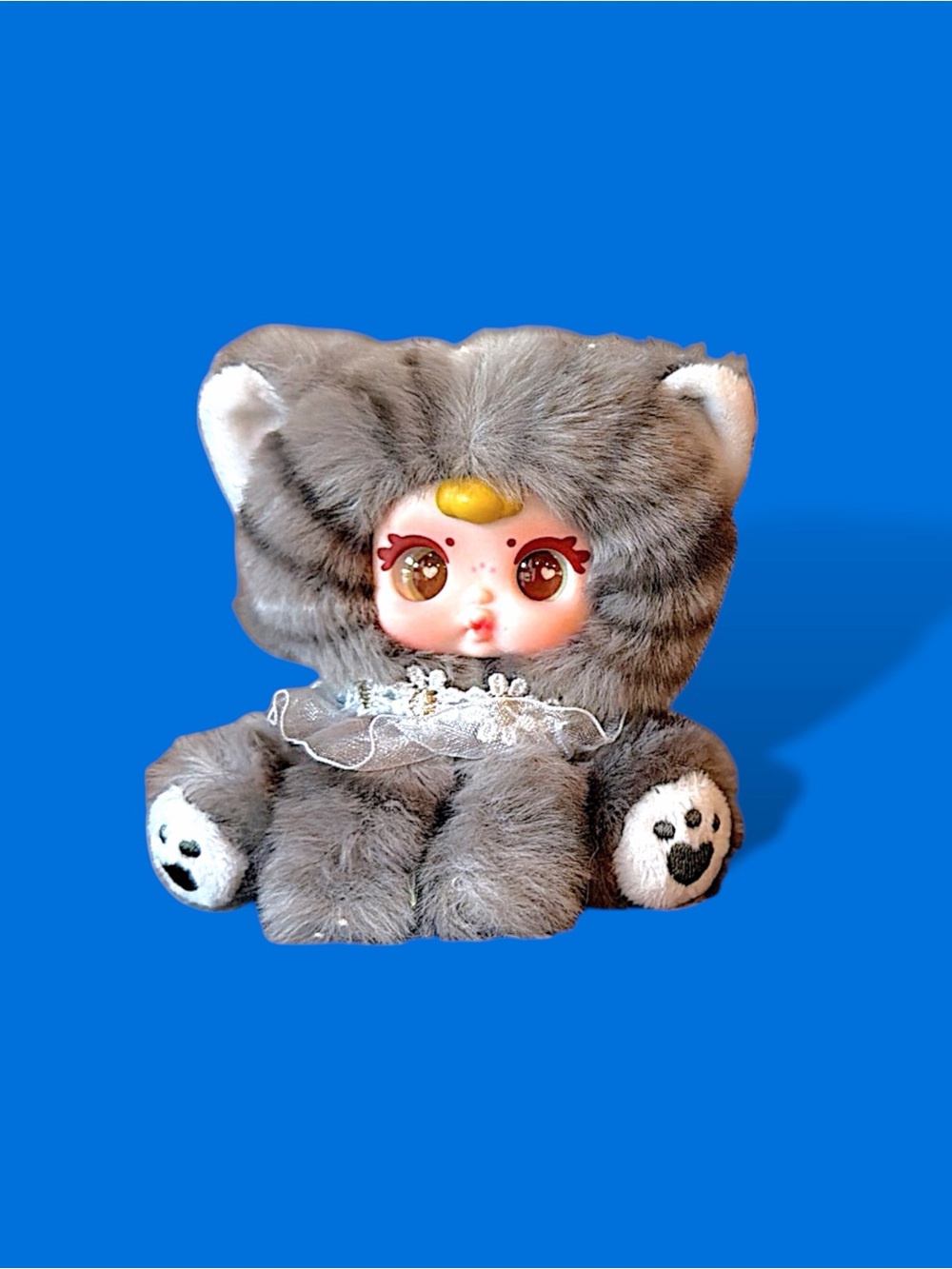 MM Milk Candy Naughty Cat Plush Pendant Spinning Tail - Picture 7 of 17